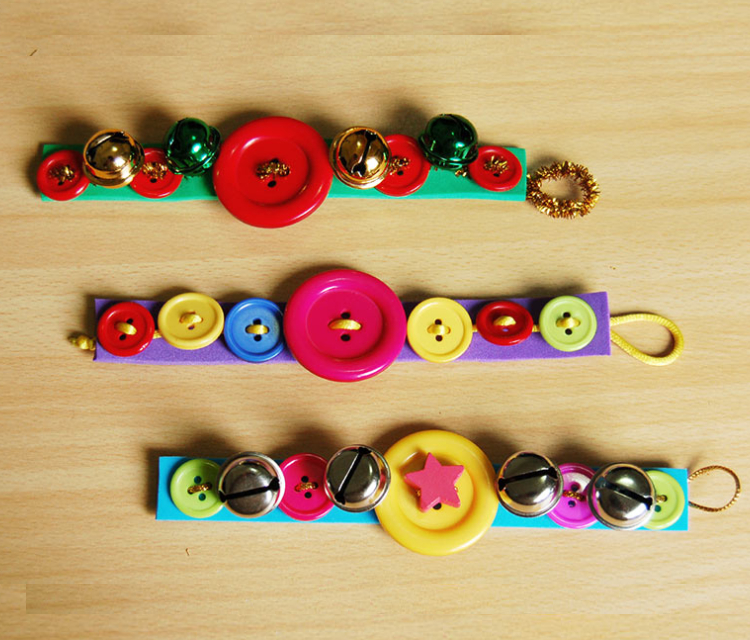 Pretty Button Bracelets For Kids.