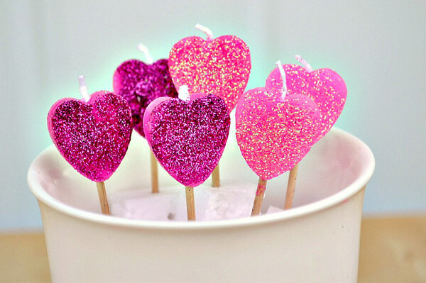 Attractive Little Heart Shaped Chocs In Paper cups.