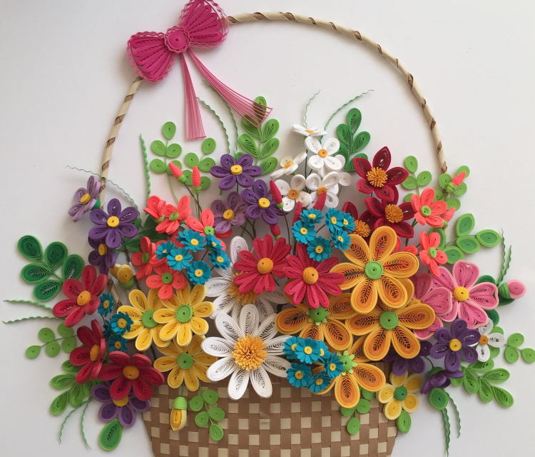 Craft Quilling - Flower Basket