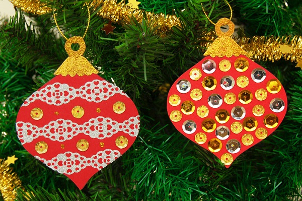 Collection Of Christmas Tree Hangings In Pinata Shape.