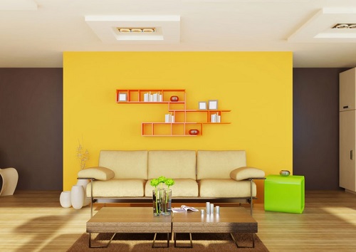 Yellow Colored Ceiling Ideas.